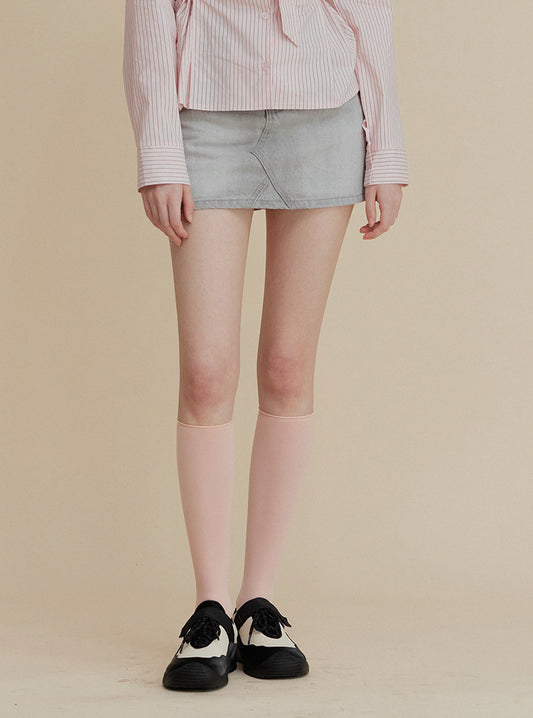 Poco Washed Denim Mini Skirt