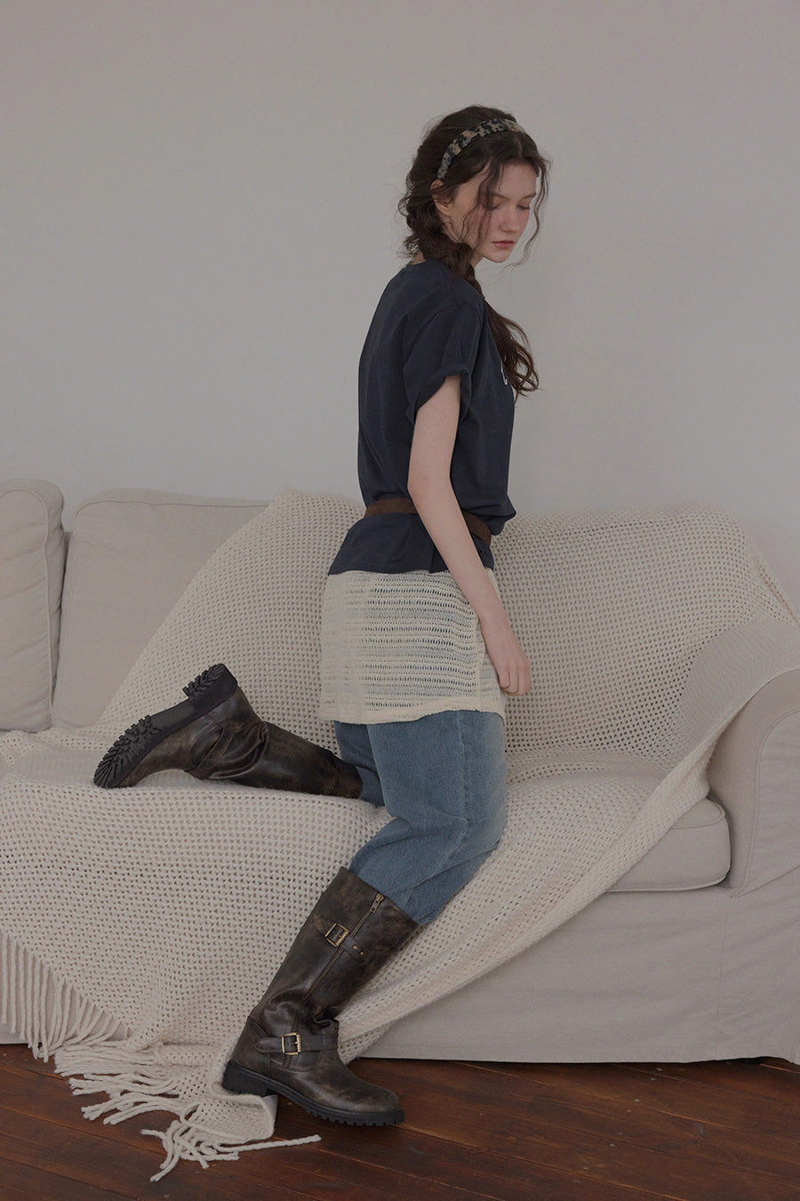 Roa Relaxed Fit Washed Wide Denim