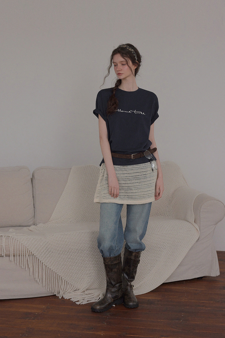 Roa Relaxed Fit Washed Wide Denim