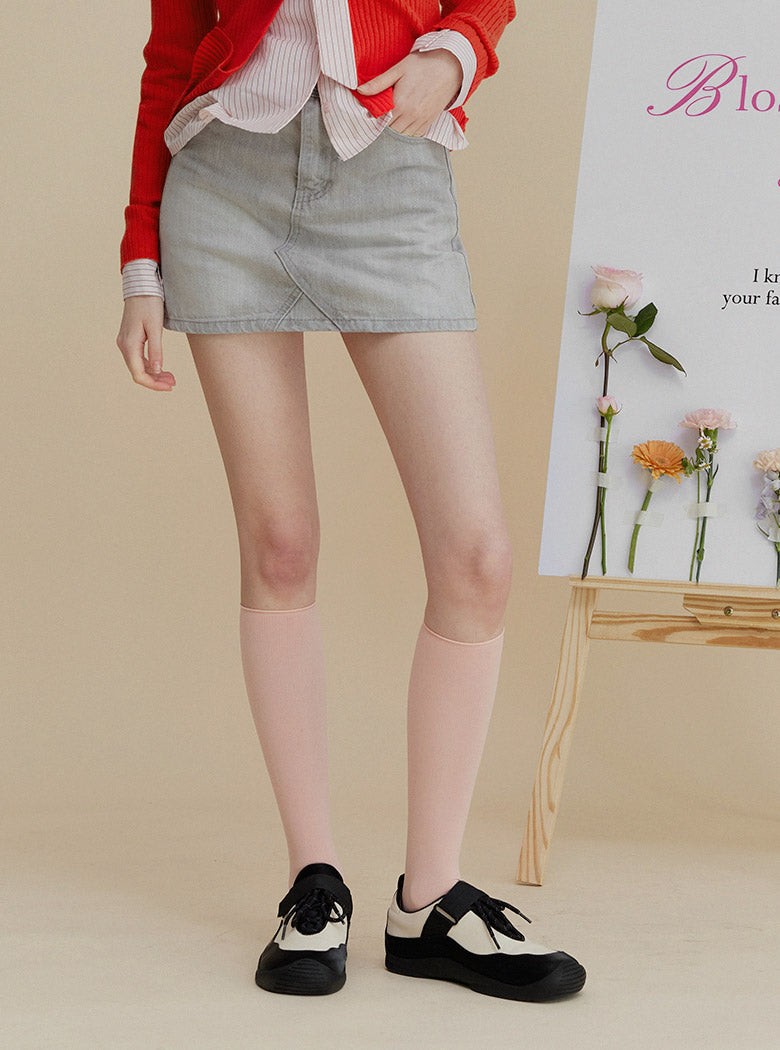 Poco Washed Denim Mini Skirt