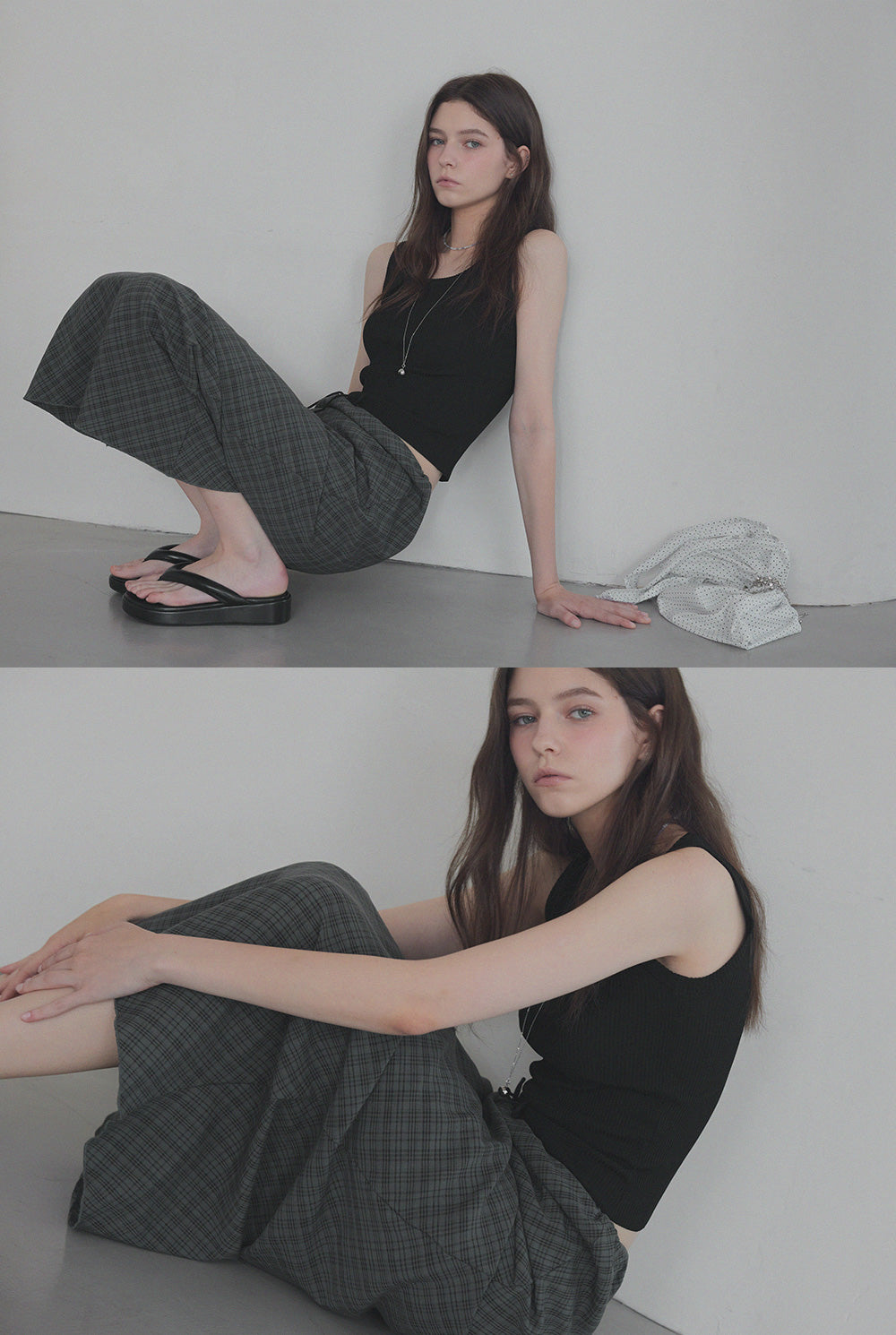 Litt Checked Maxi-Length Skirt