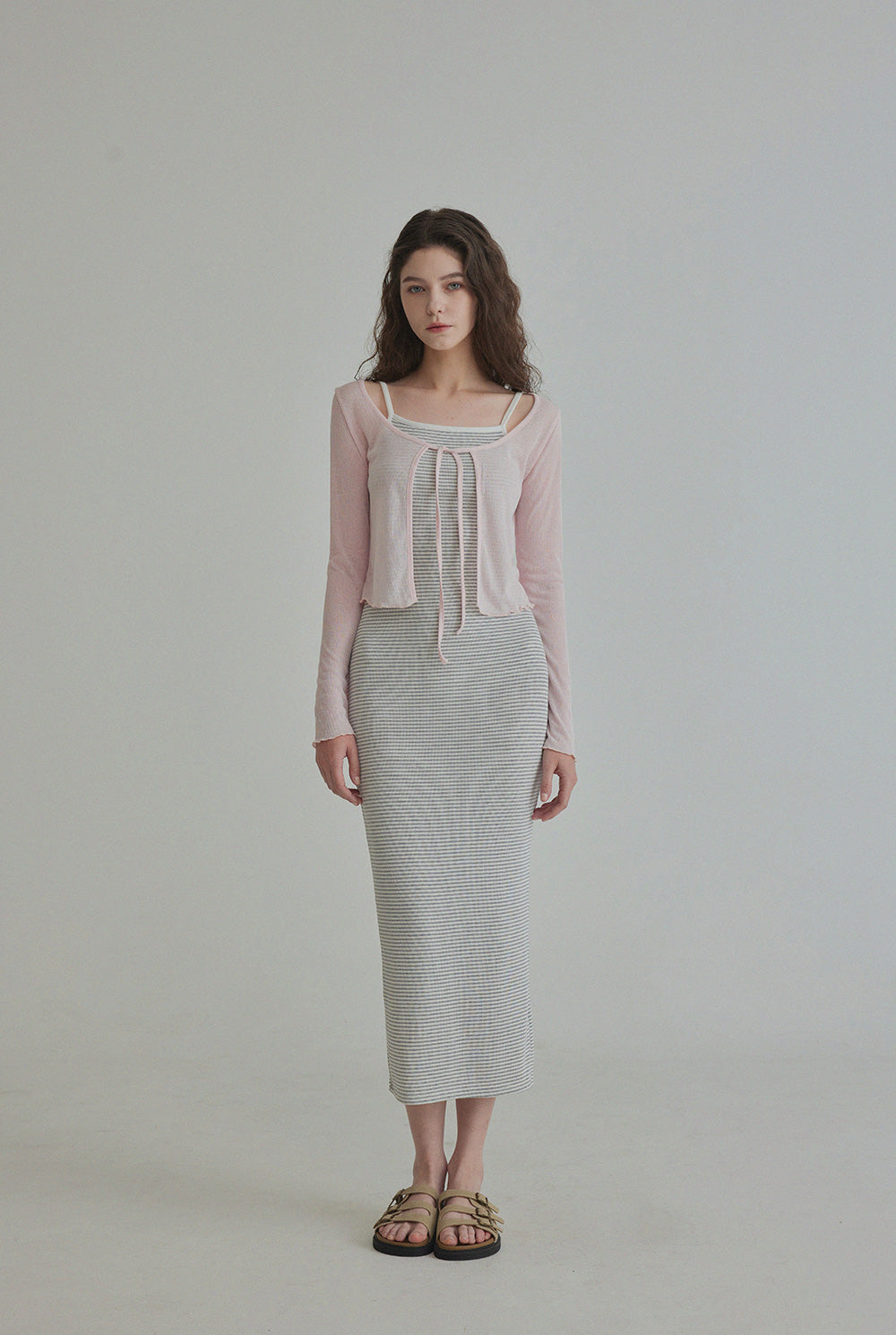 Lezen Modern Striped Summer Dress