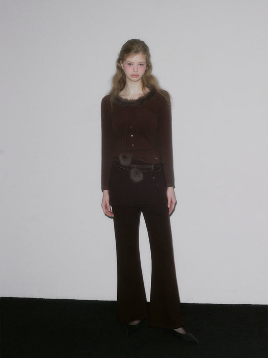 Vinz Fur Pom Long-Sleeve Tee