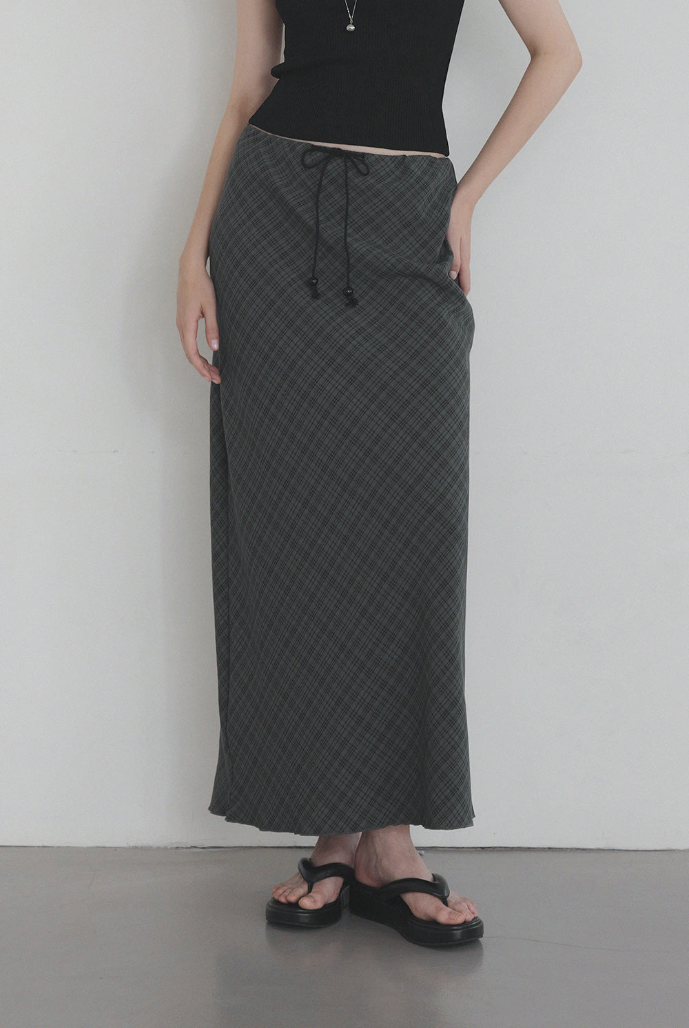 Litt Checked Maxi-Length Skirt