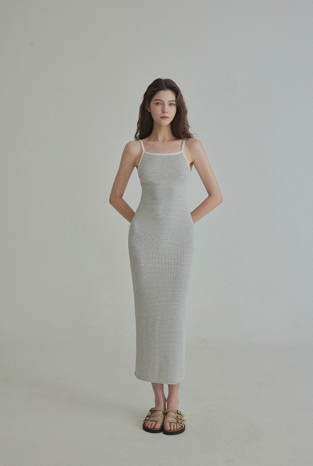 Lezen Modern Striped Summer Dress