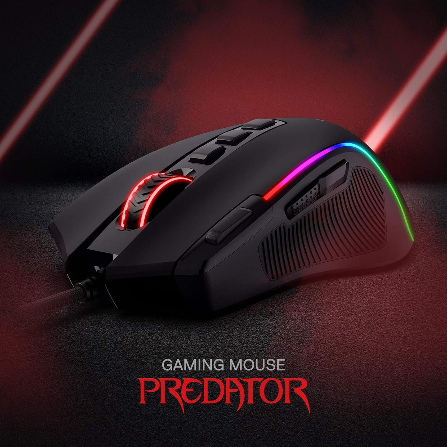 Redragon M612 Predator RGB Wired Gaming Mouse 8000 DPI, 11 Programmable Buttons, 5 Backlight Modes