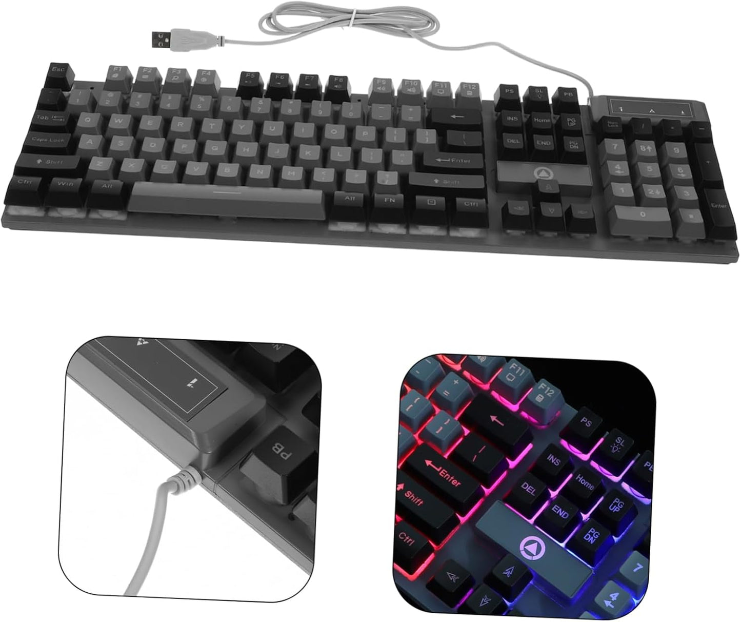Wired Mechanical RGB Gaming Keyboard – Full Size USB