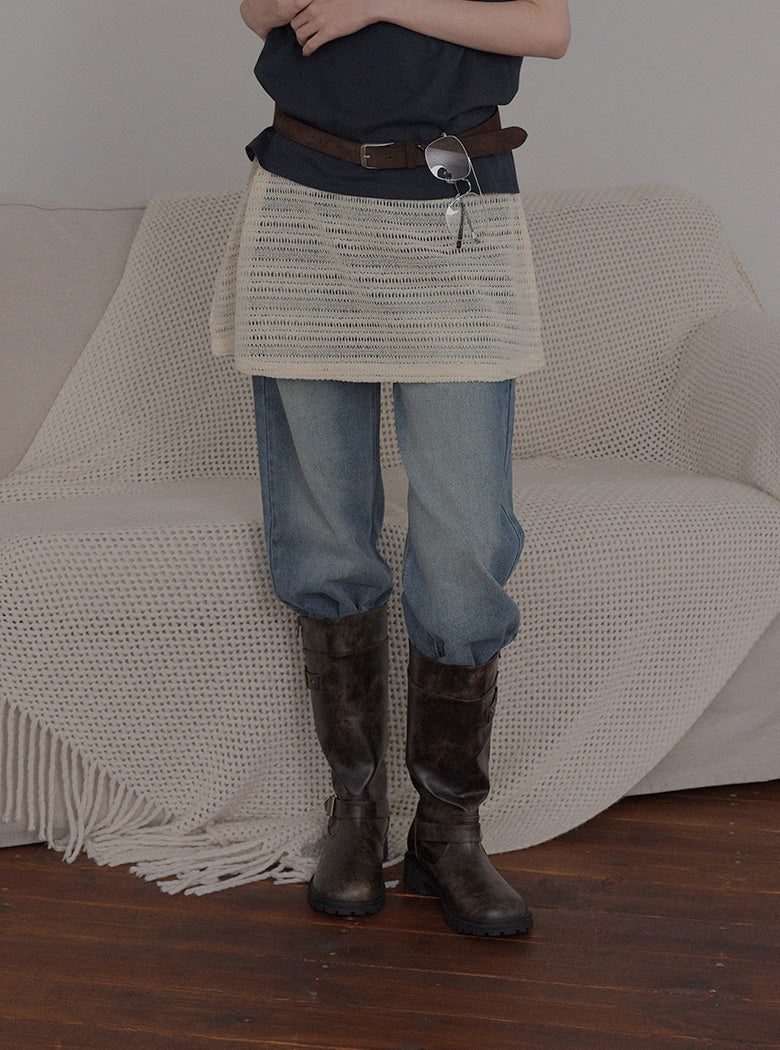 Roa Relaxed Fit Washed Wide Denim