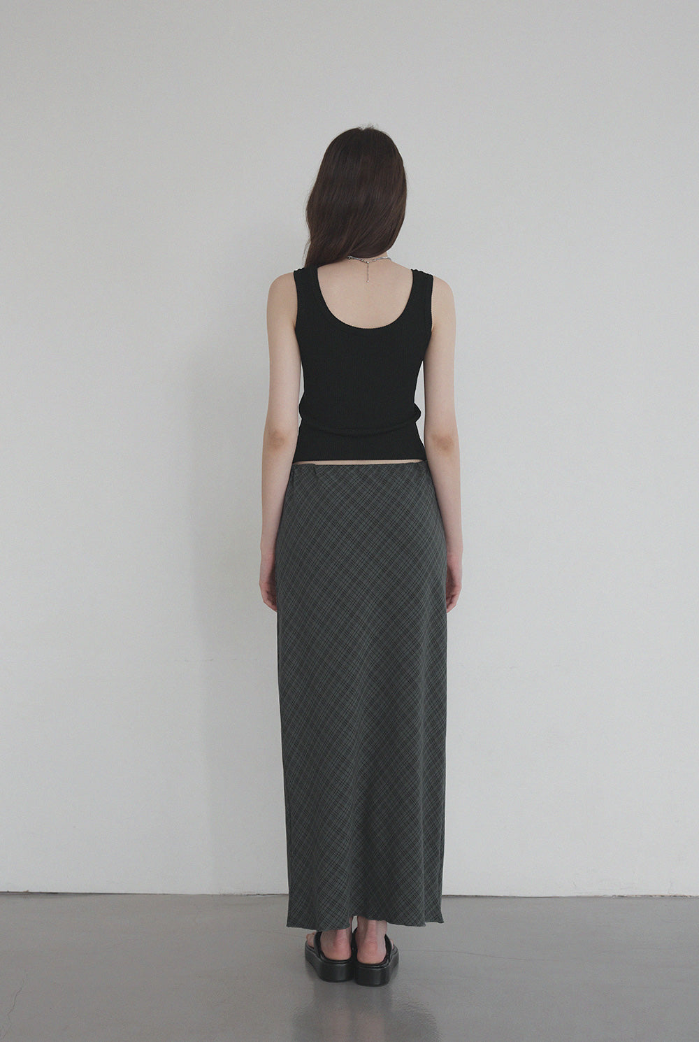 Litt Checked Maxi-Length Skirt