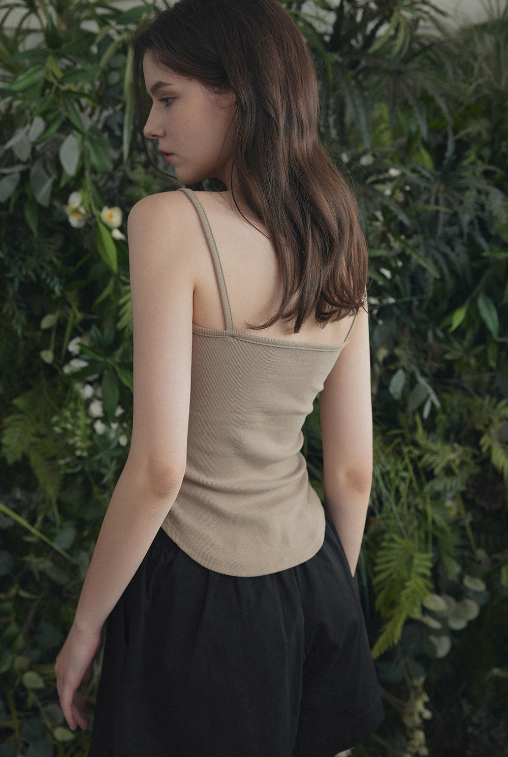 Tuto Button-Front Round Neck Sleeveless Top