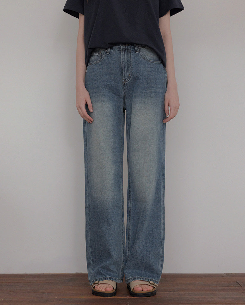 Roa Relaxed Fit Washed Wide Denim