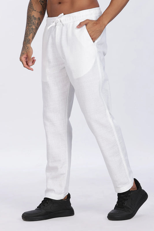 White 100% Linen Trousers Premium Quality & Minimal Style