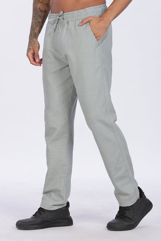 Light Green Linen Trousers 100% Linen, Minimal & Relaxed Style