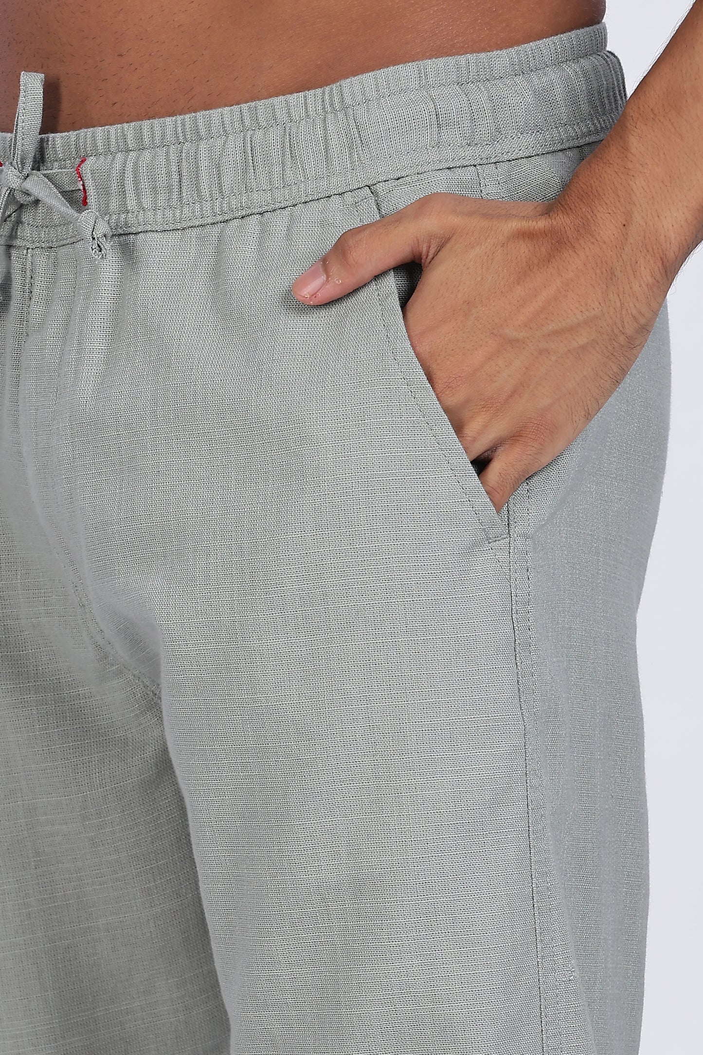 Light Green Linen Trousers 100% Linen, Minimal & Relaxed Style