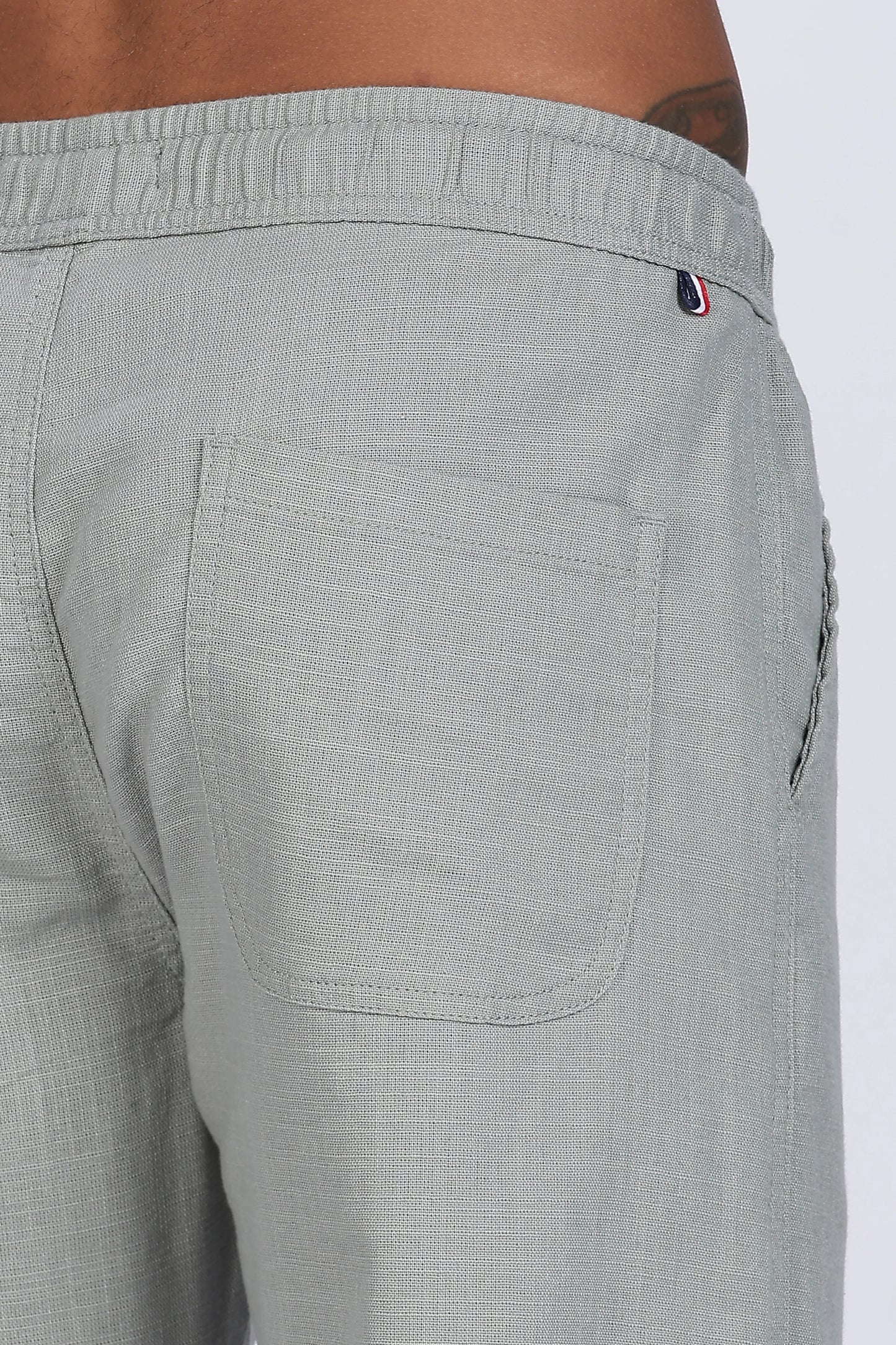 Light Green Linen Trousers 100% Linen, Minimal & Relaxed Style