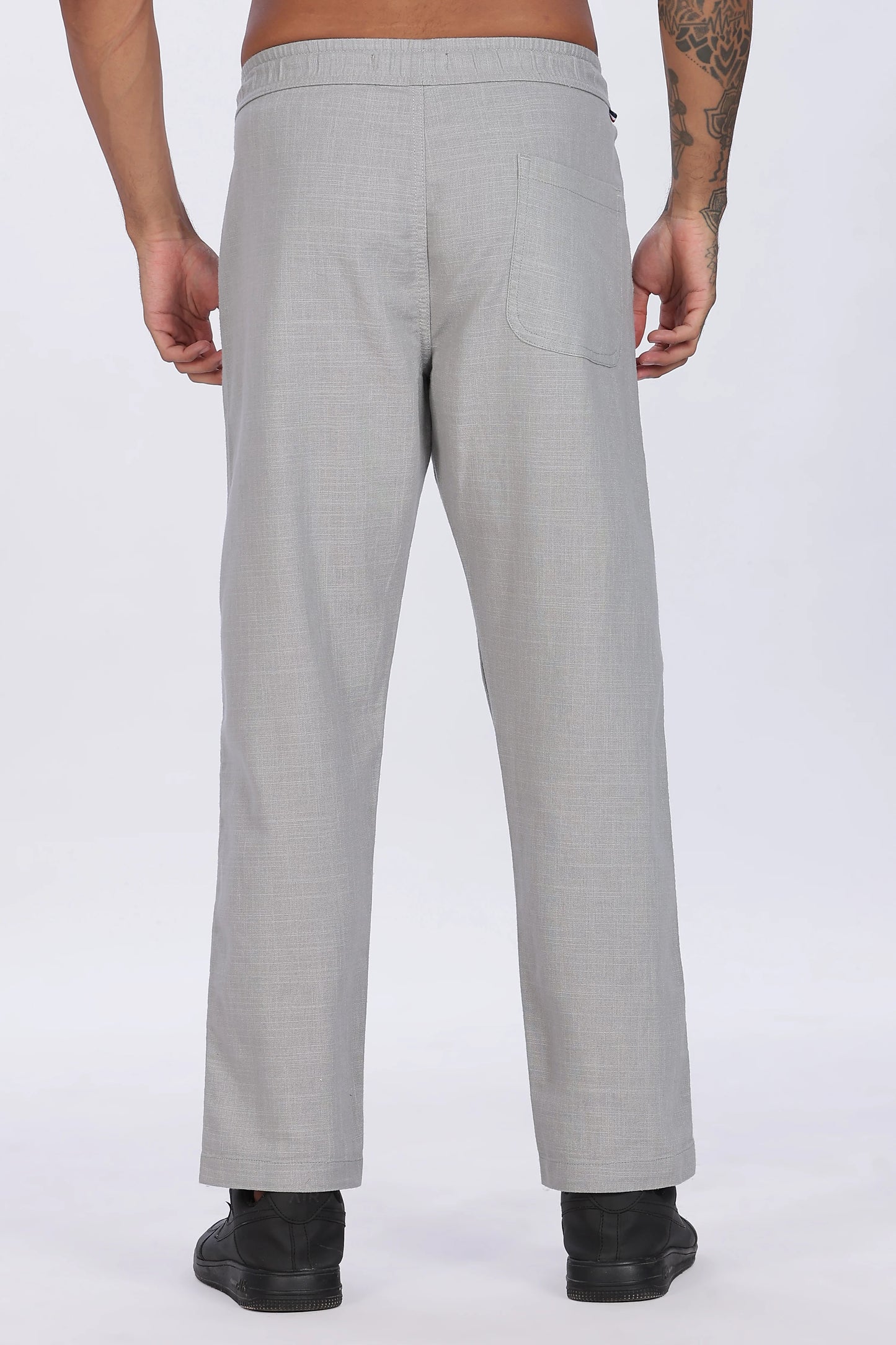 Minimal Gray Linen Trousers 100% Premium Linen, Comfortable & Breathable