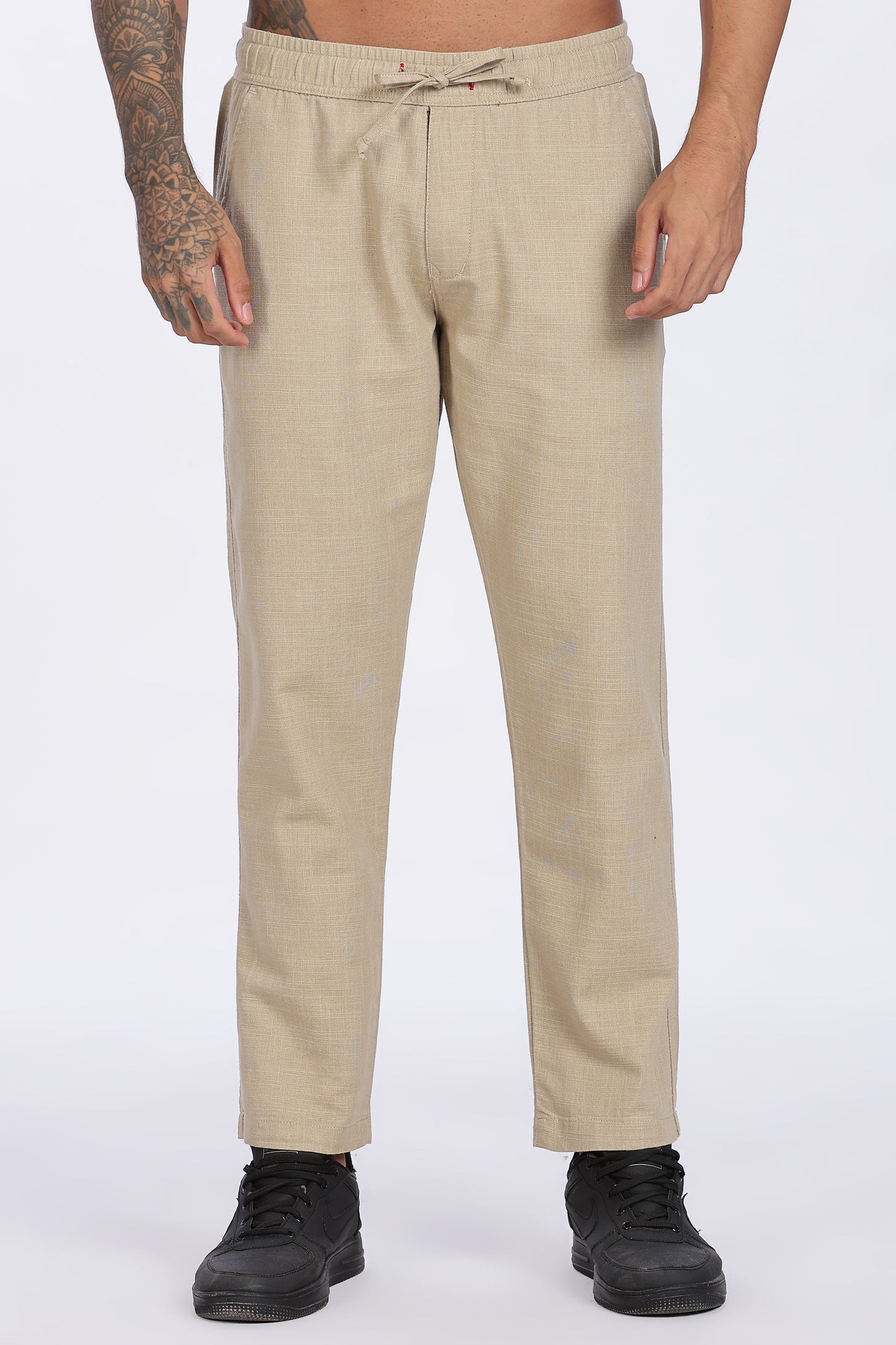 Khaki Linen Trousers 100% Linen, Minimal & Comfortable Style