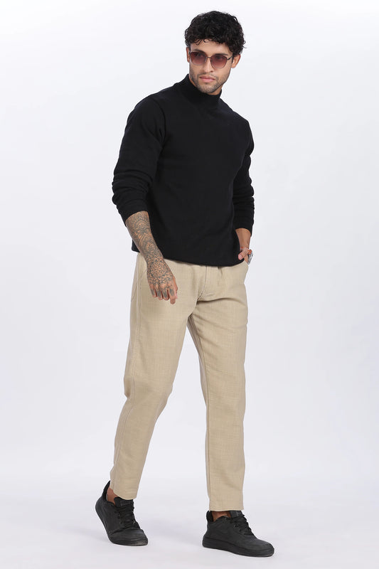 Khaki Linen Trousers 100% Linen, Minimal & Comfortable Style