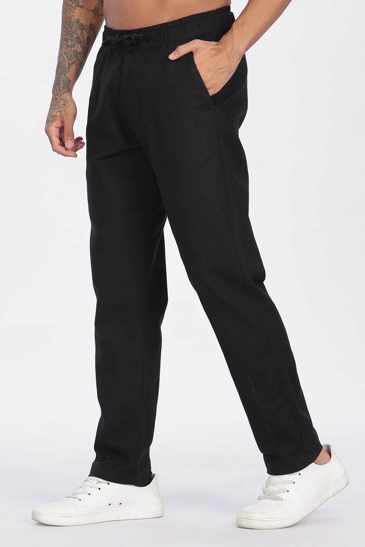 Black Linen Trousers 100% Linen, Minimal & Timeless Style