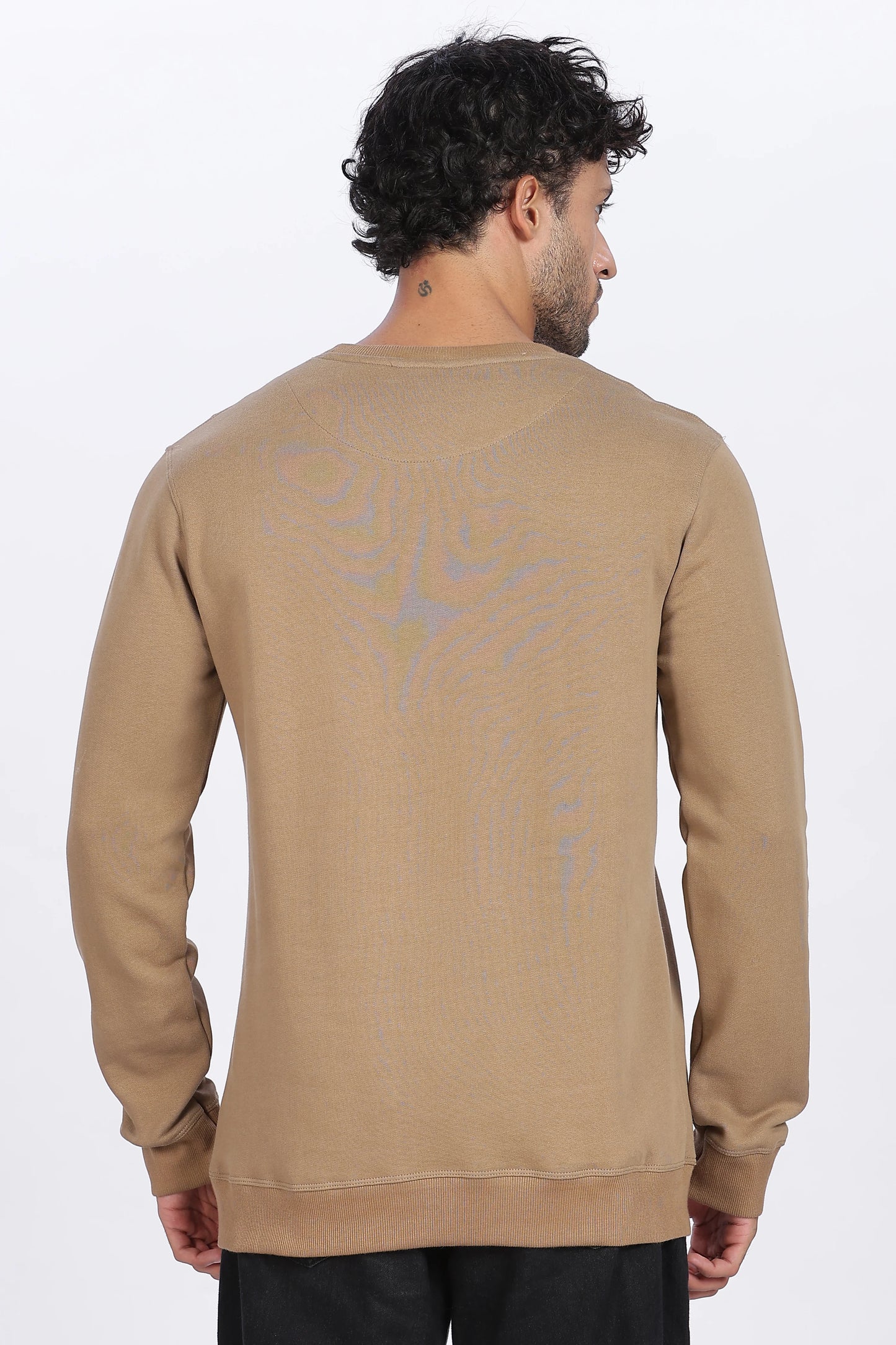 Khaki Sweat Shirt Minimal Style & Everyday Comfort