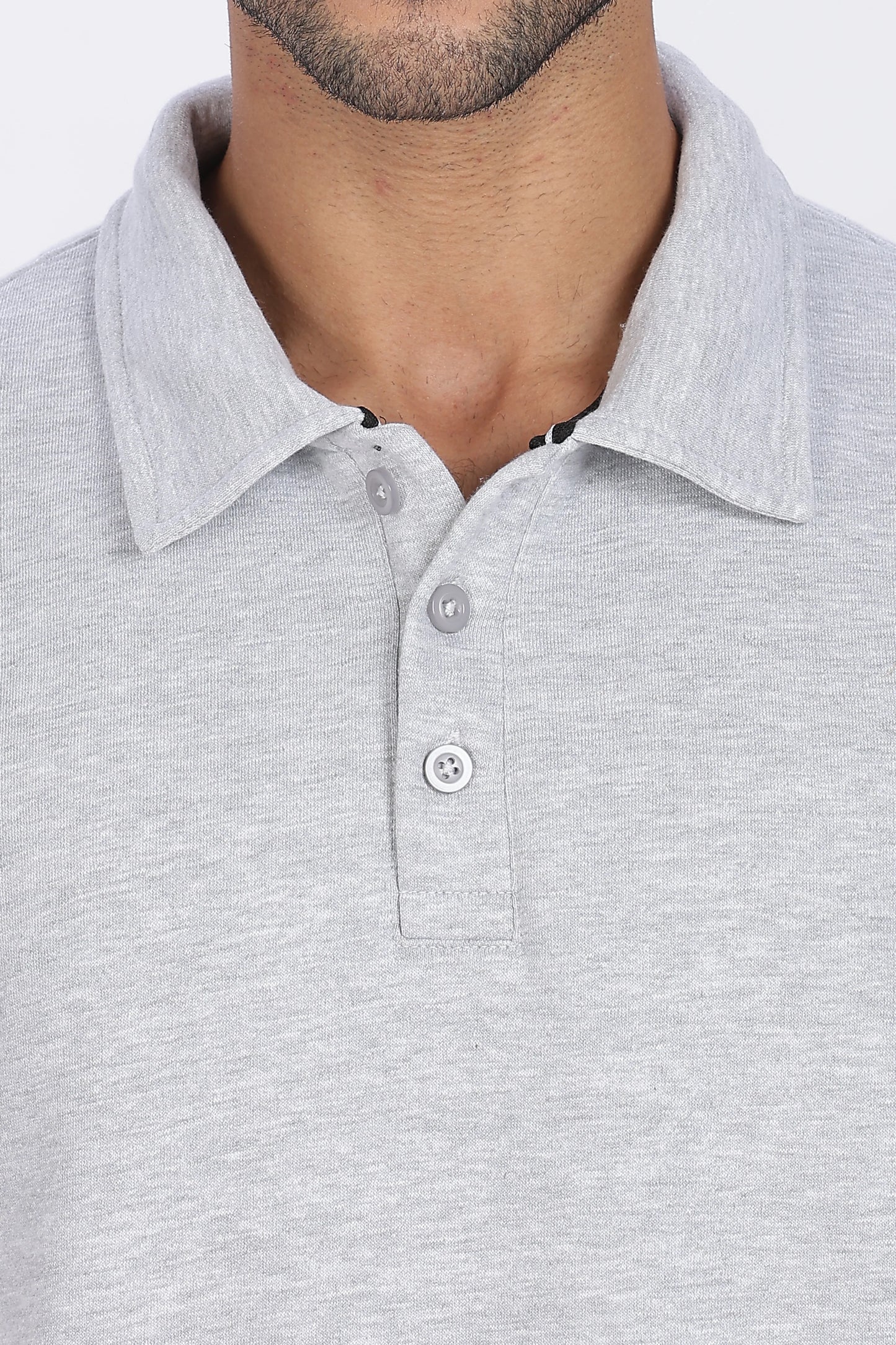 Grey Buttoned Sweatshirt Minimal Design & Everyday Comfort