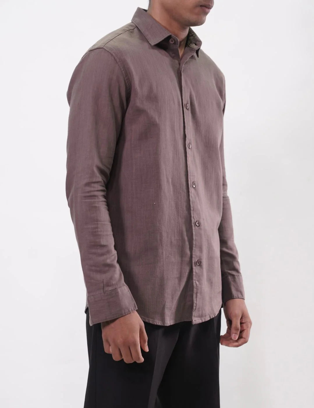 Classic Brown Linen Shirt Minimal & Breathable Essential