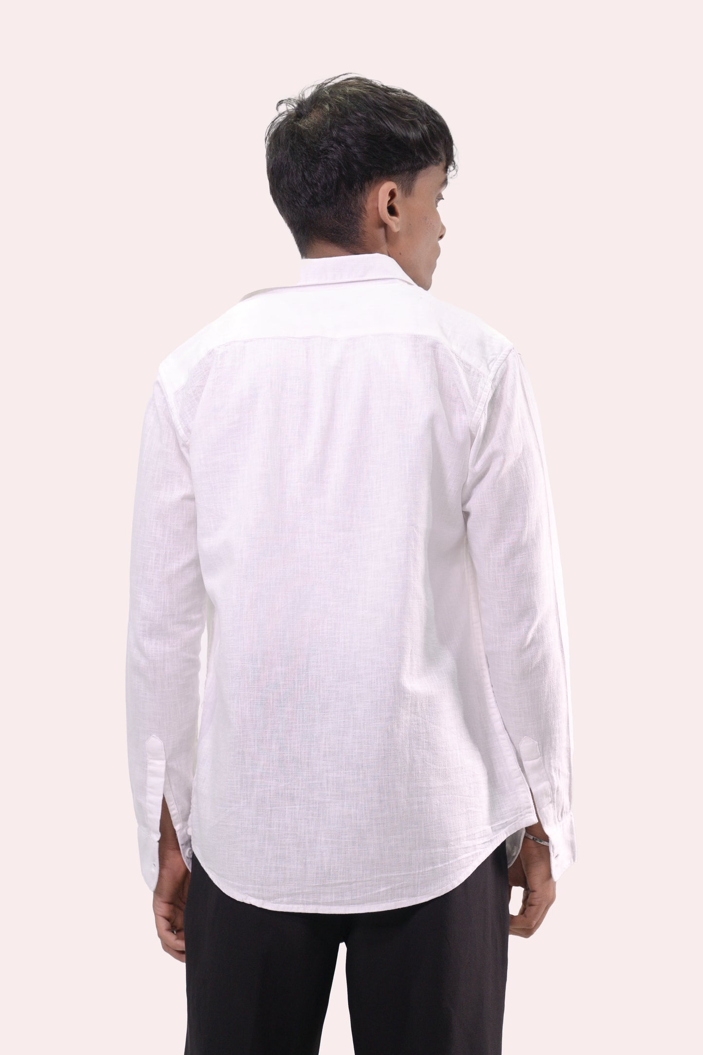 Classic White Linen Shirt 100% Pure Linen, Timeless Minimal Style