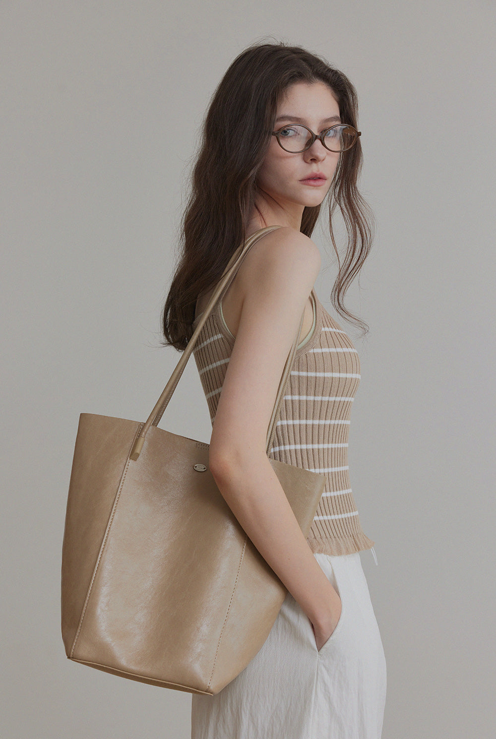 Zudel Striped Knit Sleeveless Top