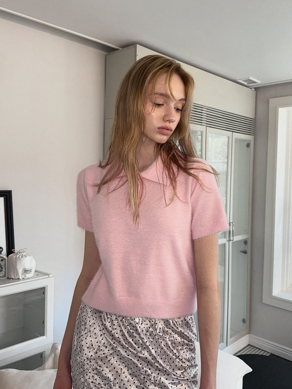 Ribel Soft Collar Knit Tee