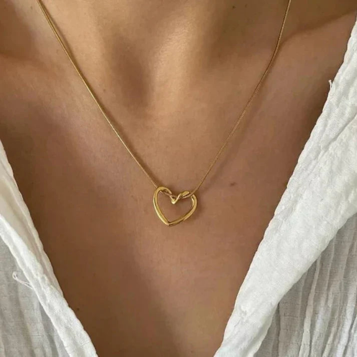 Heart Pendant Necklace | Elegant Love Gift Jewelry-3