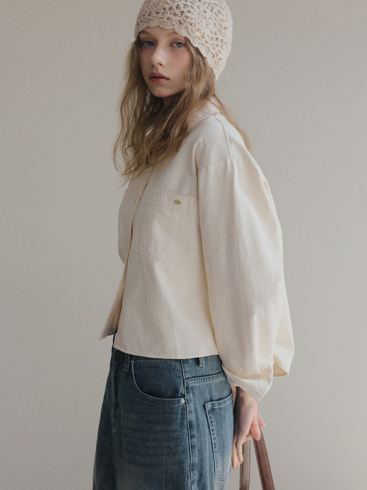 Idel Peach Pocket Long-Sleeve Shirt