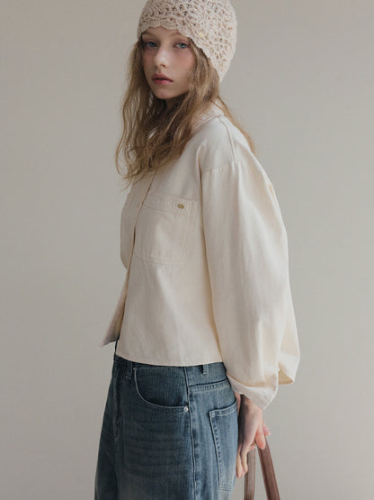 Idel Peach Pocket Long-Sleeve Shirt