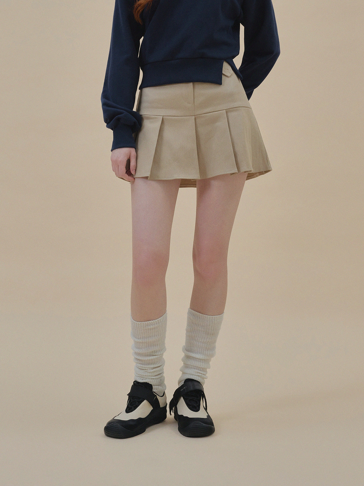 Chic High-Waist Pleated Mini Skirt