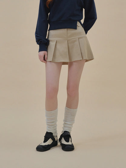 Chic High-Waist Pleated Mini Skirt