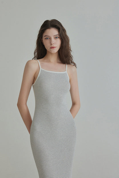 Lezen Modern Striped Summer Dress