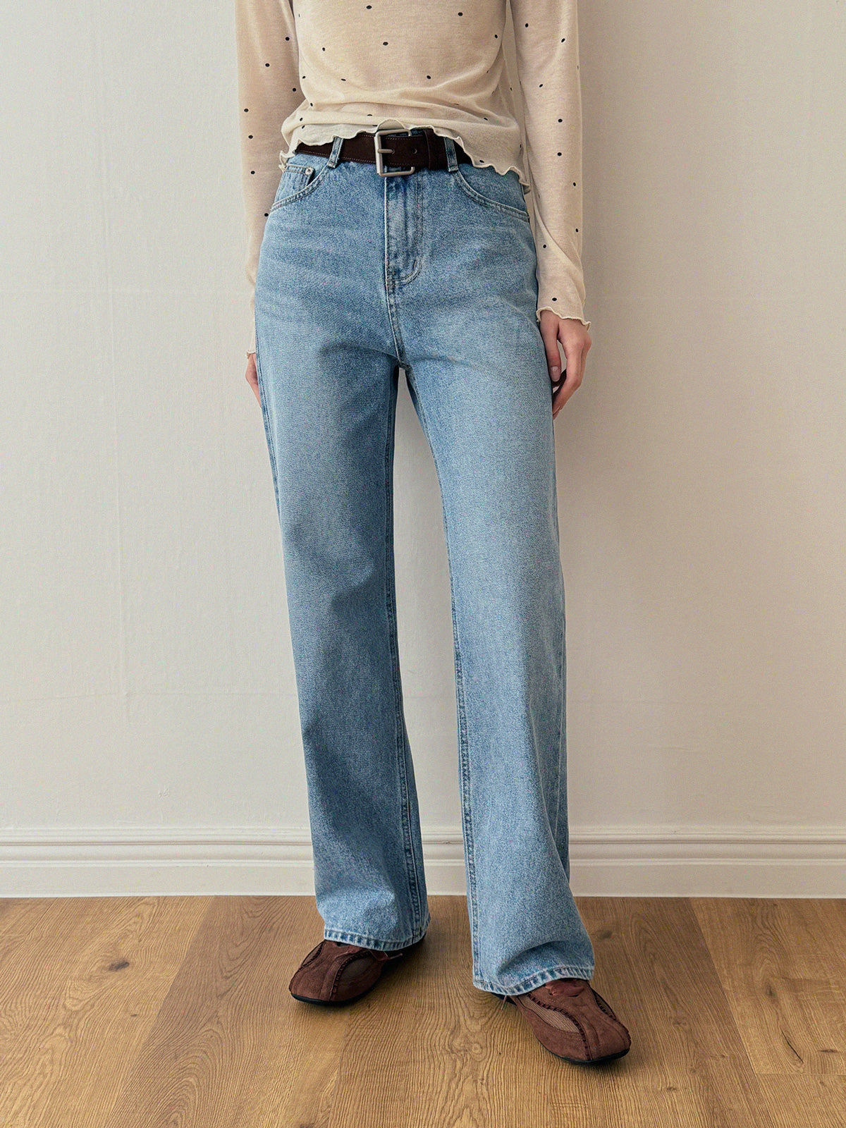 Cont Straight Denim Long Pants