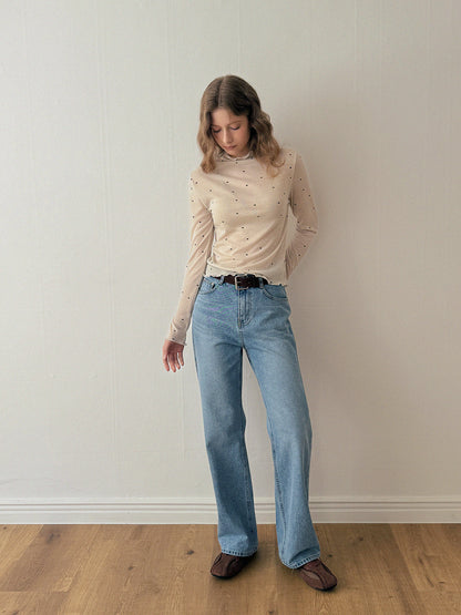 Cont Straight Denim Long Pants