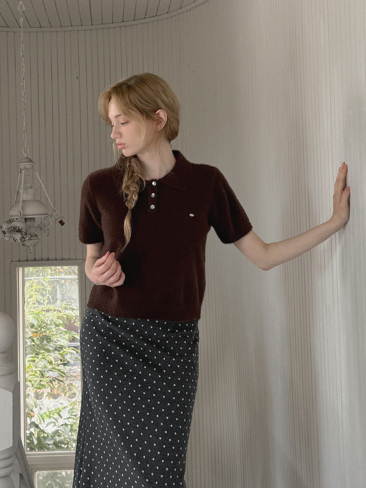 Ribel Soft Collar Knit Tee