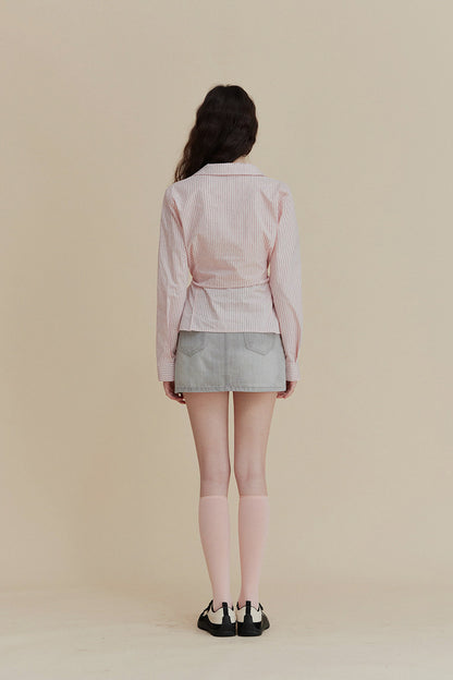 Poco Washed Denim Mini Skirt