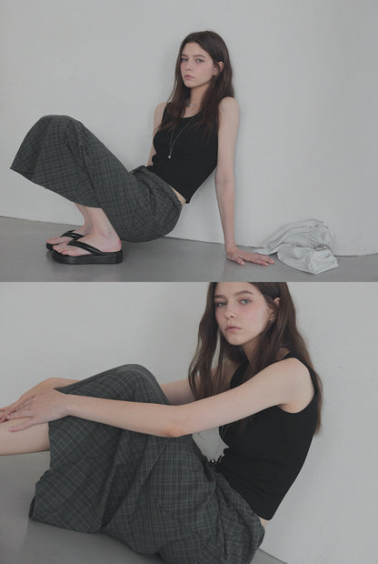 Litt Checked Maxi-Length Skirt