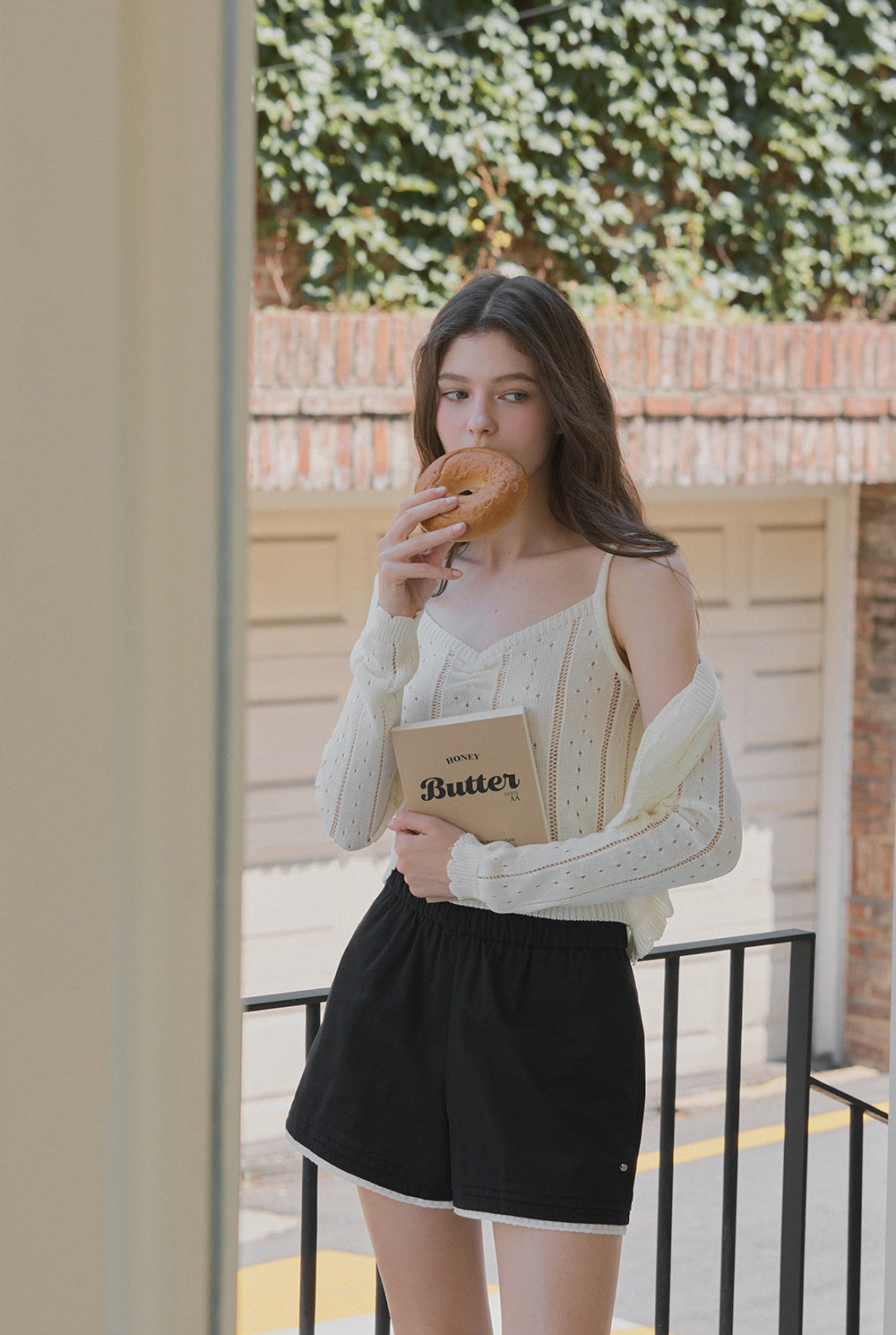 Zden Knit Tank & Cardigan Set ivory