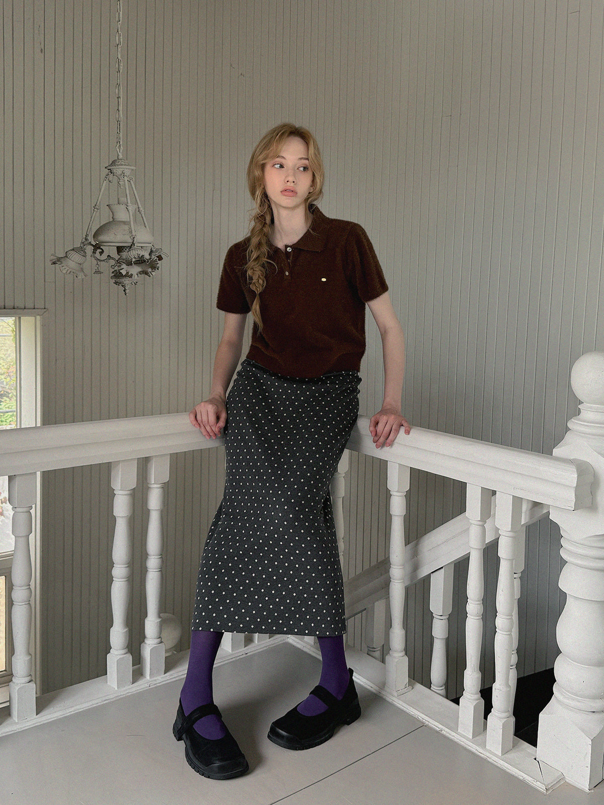 Ribel Soft Collar Knit Tee