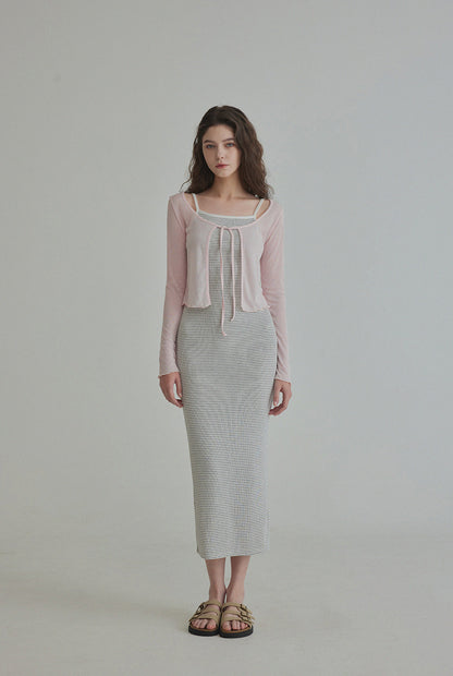 Lezen Modern Striped Summer Dress