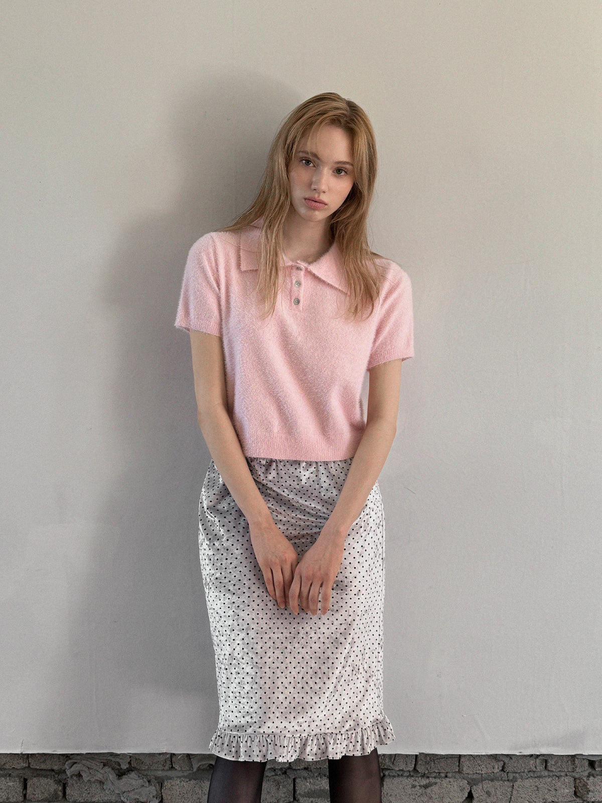 Ribel Soft Collar Knit Tee