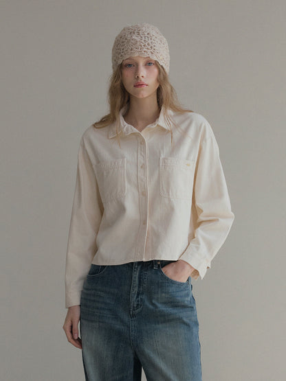 Idel Peach Pocket Long-Sleeve Shirt