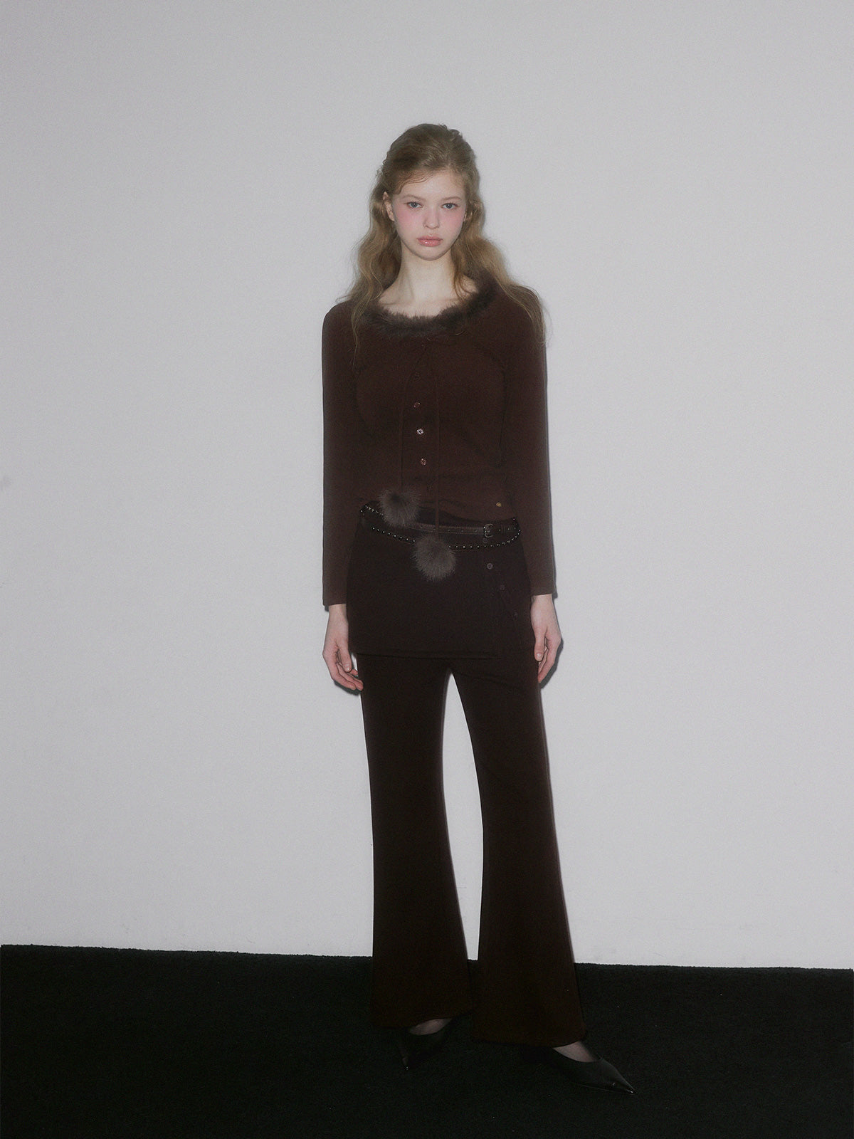 Vinz Fur Pom Long-Sleeve Tee