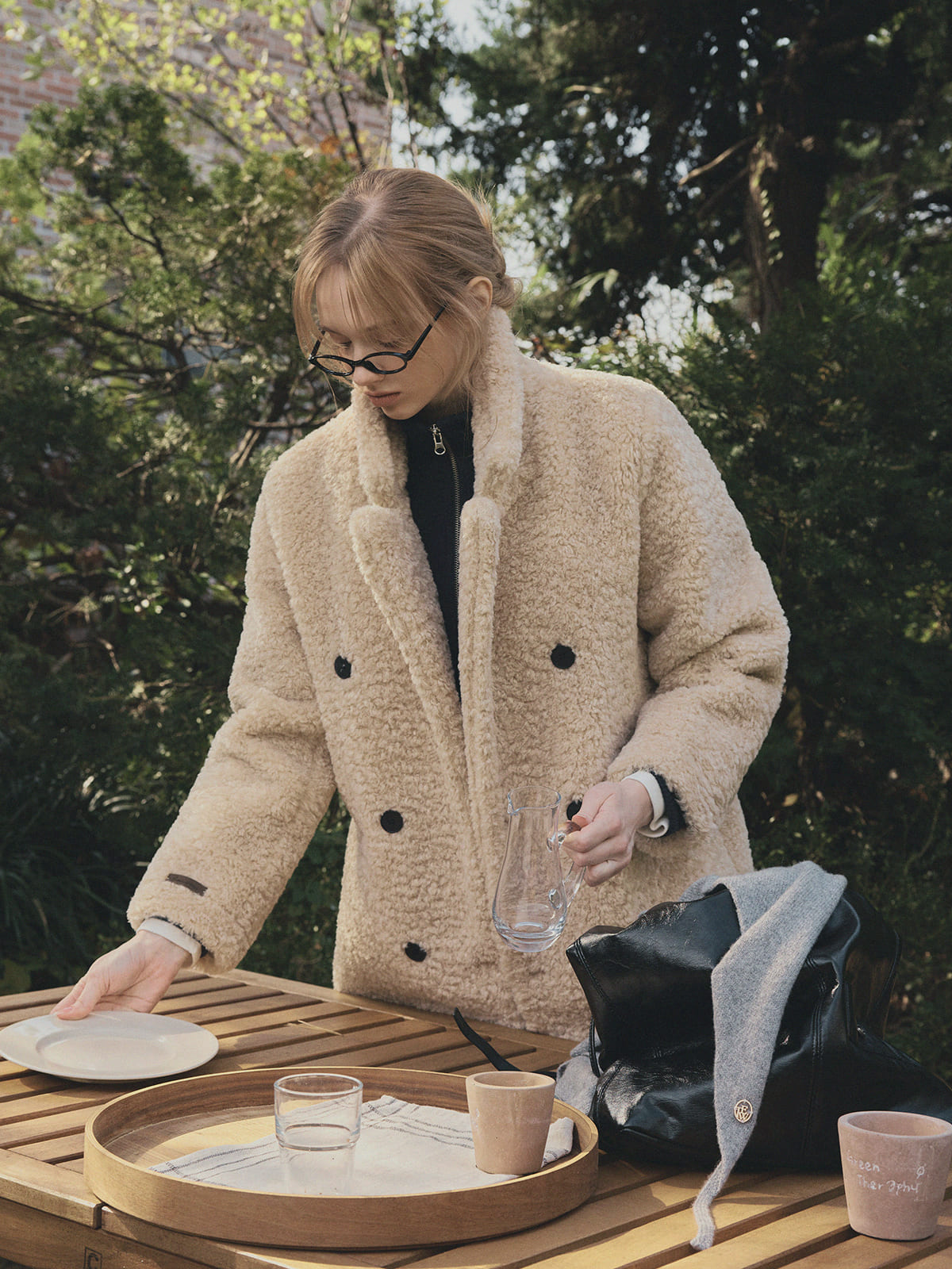 Rust Ribbed Long-Sleeve Zip-Up