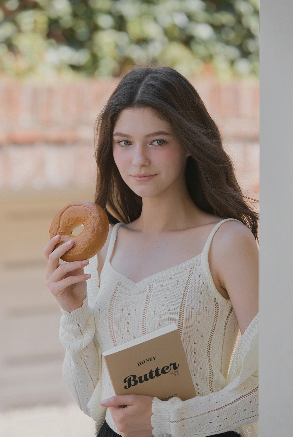 Zden Knit Tank & Cardigan Set ivory
