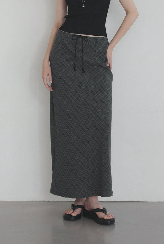 Litt Checked Maxi-Length Skirt