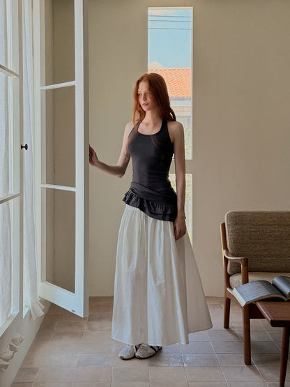 Beol Halterneck Frill Sleeveless Top